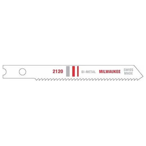 Jig Saw Blade, Heavy Duty, 2-3/4 in Lg, 9/32 in Wd, Milled/Wavy Teeth, 1/4 in Shank, U Shank