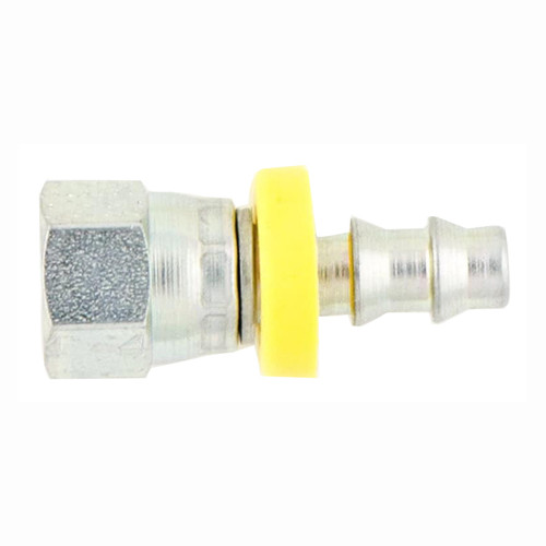 PARKER 82 Series Hydraulic Hose Fitting,Push On Field Attachable, Straight,37 deg Female JIC Swivel End,300 psi,Brass