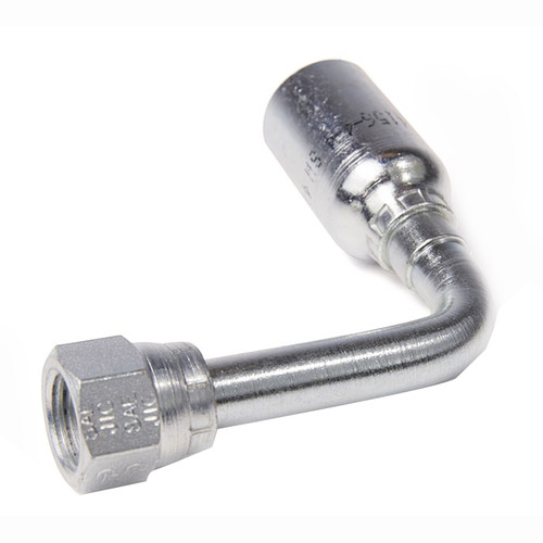 PARKER Hydraulic Elbow, Global 56 Series, Long Drop, Hose x Female 37 deg JIC Swivel End, 90 deg, 5000 psi, Steel, Domestic