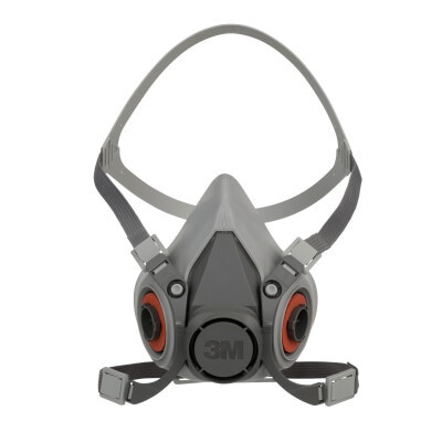 Half Facepiece Respirator, Reusable, Gas/Vapor, Easy to Adjust Headstrap, Bayonet