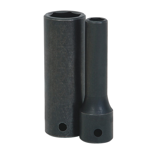 Socket, 1 Impact Rated, Imperial, Square Drive, 1/2 in Drive, Deep Impact Socket, 3-1/4 in Lg, 6 -Point