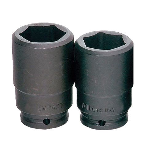 Socket, 1 Impact Rated, Imperial, Square Drive, 3/4 in Drive, Deep Impact Socket, Spring Loaded Button