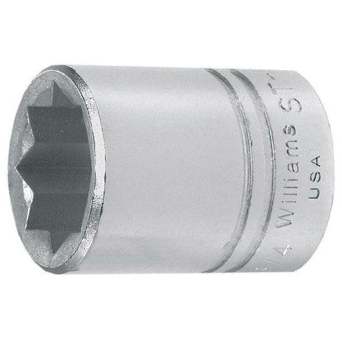 Socket, Imperial, 1/2 in Drive, Shallow Length Socket, 8 -Point, Chrome Vanadium Steel, Polished Chrome