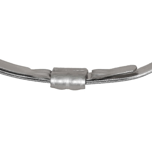 Hose Clamp, Vibration Resistant Lip Lock, 0.03 in Thk, 5/8 in Wd, 2550 deg F, 201 Stainless Steel