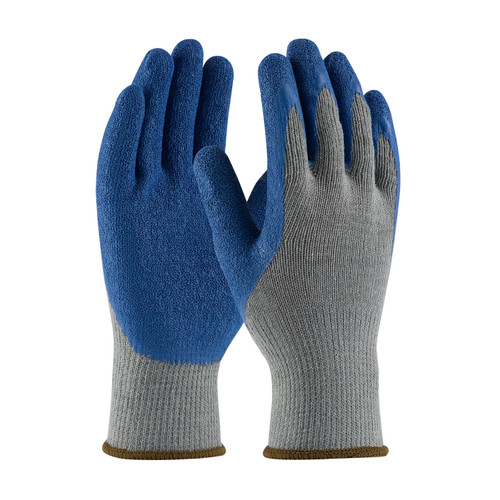 Multi-Purpose Gloves, Crinkle-Grip Knit, Breathable Glove, Latex Palm, 10 ga Cotton,  Polyester, Latex