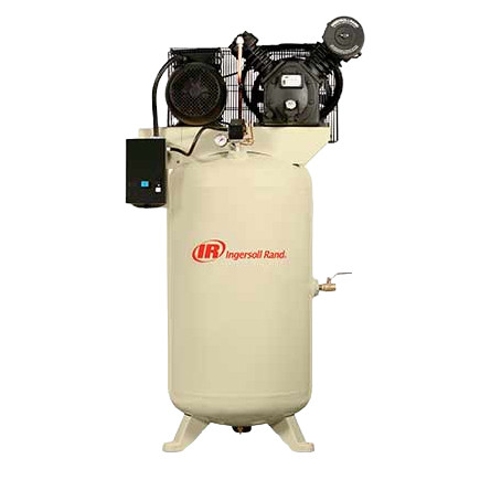 Air Compressor, Two-Stage,  Reciprocating, 5 hp, 175 psi, Vertical, 230 VAC, 17.3 A, 69 in Ht, Cast Iron
