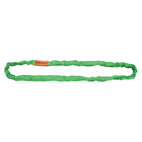 Round Sling, Endless, 5300 lb, 4200 lb, 10600 lb, 1-3/8 in Wd Under Load, Green, 7/8 in Dia, Polyester