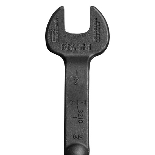 Spud Wrench, Black Oxide Coated, Black, Extra Duty,  Erection, 1 in Thk Jaw, 60 deg Head, Tapered, 3/8 to 1 in