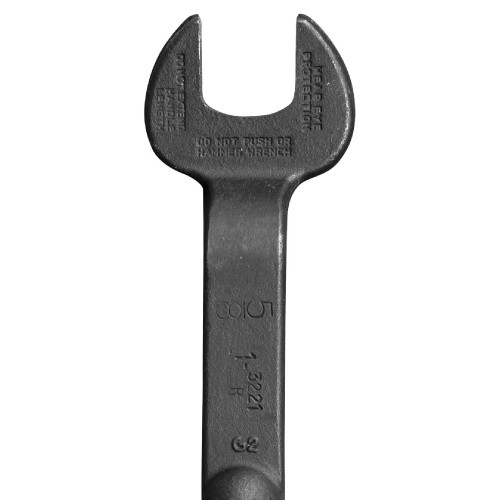Spud Wrench, Black Oxide Coated, Black, Extra Duty,  Erection, 1 in Thk Jaw, 60 deg Head, Tapered, 7/8 to 1 in