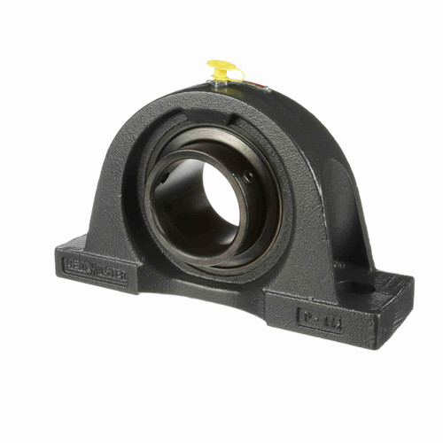 SEALMASTER Pillow Block Ball Bearing Unit, Standard Duty, 2-Bolt Base Mount, Round Bore, Set Screw Locking, Uncoated