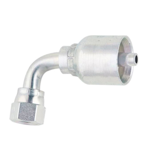 PARKER Hydraulic Elbow, 78 Series, Crimp Style, Crimp x 37 deg Female JIC Swivel End, 90 deg, 5000 psi, Steel, Domestic