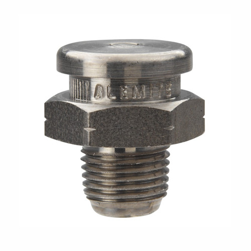 Zerk Fitting, Trivalent Zinc Plated, Steel, Standard,  Button Head