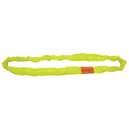 Round Sling, Endless, 8400 lb, 6700 lb, 16800 lb, 1-3/4 in Wd Under Load, Yellow, 1-1/8 in Dia, Polyester Round Sling, Endless, 8400 lb, 6700 lb, 16800 lb, 1-3/4 in Wd Under Load, Yellow, 1-1/8 in Dia, Polyester