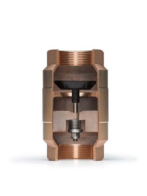 Check Valve, Spring, NPT End, 400 psi, 225 deg F, Air,  Non-Potable Water, Bronze Body, Buna-S Seal