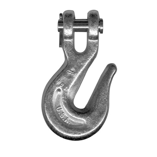 Grab Hook, 43, Zinc Plated Carbon Steel, Clevis