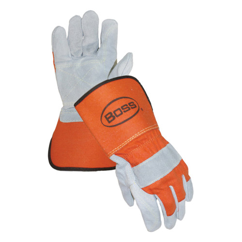General Purpose Gloves, Double Leather, Split Cowhide Leather Palm, Double Split Cowhide Leather, Palm