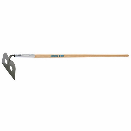 Mortar Mixer Hoe, Perforated Blade, 6 in Lg Blade, Steel Blade, Straight, 66 in lg Handle, Wood Handle