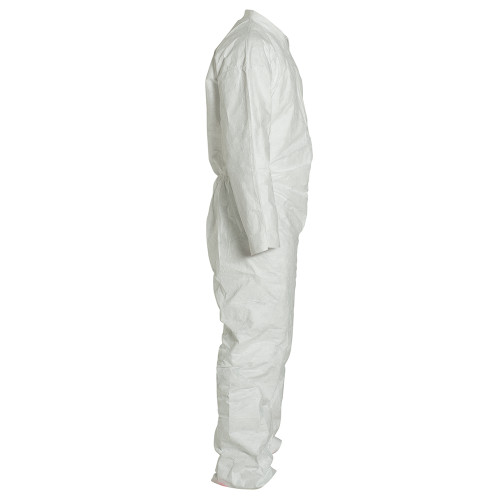 Disposable Coverall, Comfort Fit, White, Tyvek®, Serged Seam, Front Zipper Closure