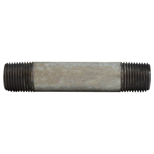 Pipe Nipple, 3/8 in, NPT End, SCH 40, 700 psi, -200 to 150 deg F, Seamless,  Welded, Grade B Steel, Import