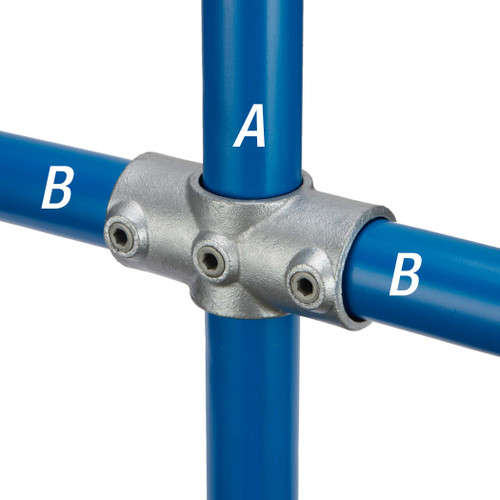 Pipe Cross, Two Socket, Cross, Malleable Iron, Galvanized