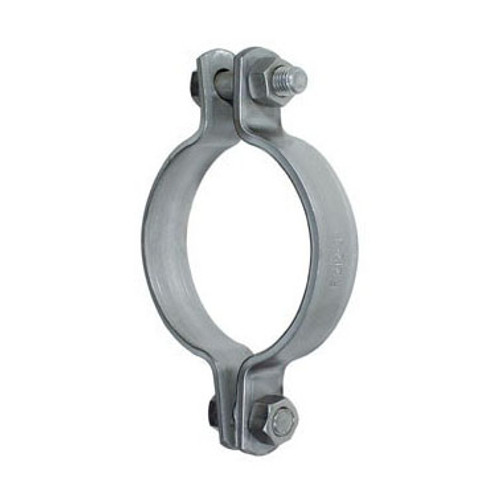 Pipe Clamp, Medium, 1040 lb, Carbon Steel, Plain,  Hot Dip Galvanized, Black