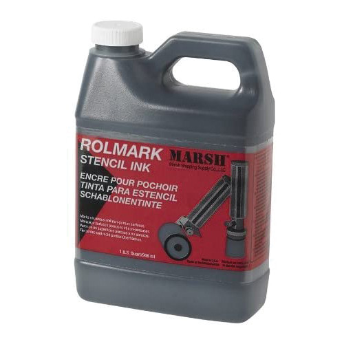 Stencil Ink, Rolmark, 1 gal Container, Jug, Liquid