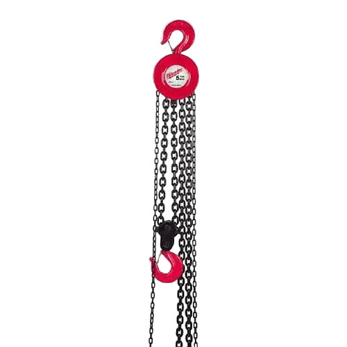MILWAUKEE Lever Hoist, 15 ft Ht Lift, Automatic/Weston Brake, Black,  Red,  White