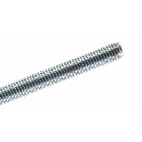 Threaded Rod, Imperial, 3 ft Lg, Low Carbon Steel, C, ASTM A 193, UNF, Zinc Plated