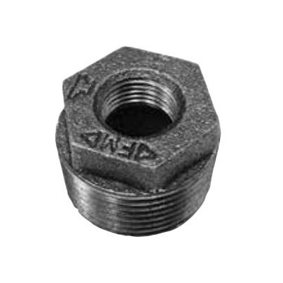 Bushing, Galvanized, -20 to 150 deg F, Hex Head, Bushing, MNPT x FNPT End, Class 150, 150 lb, 6 x 4 in, 383-B