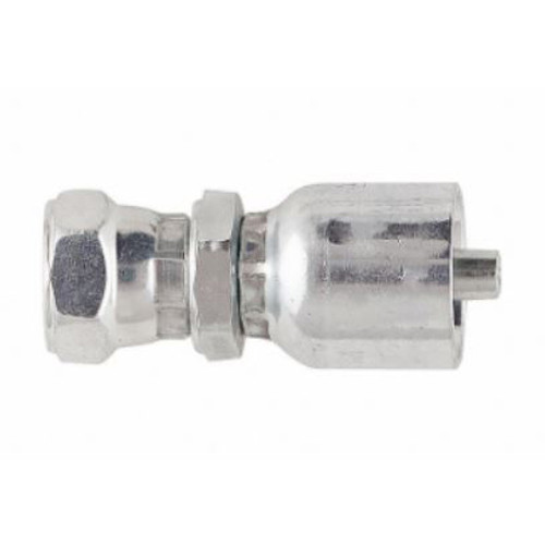 PARKER 43 Series Hydraulic Hose Fitting,Crimp Style, Straight,Female JIS Metric Swivel End,Steel,Domestic