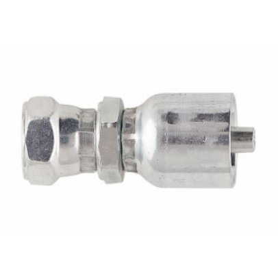 PARKER 43 Series Hydraulic Hose Fitting,Crimp Style, Straight,Female JIS Metric Swivel End,Steel,Domestic