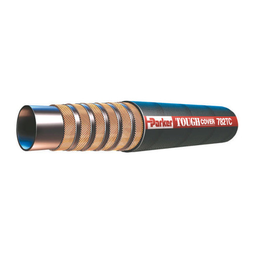 PARKER 782 Hydraulic Hose, Constant Pressure, 5000 psi Working, -40 to 257 deg F, Synthetic Rubber, Black, Domestic