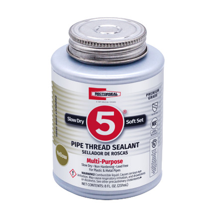 Pipe Thread Sealant, Multi-Purpose, Can, 20 to 30% diacetone Alcohol, Mild, 1.38 Specific Gravity, Yellow