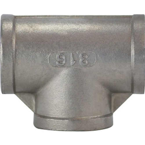 Tee, Tee, FNPT End, Class 150, 150 lb, 316 Stainless Steel, Corrosion Resistance Chromium-Nickel Tee, Tee, FNPT End, Class 150, 150 lb, 316 Stainless Steel, Corrosion Resistance Chromium-Nickel