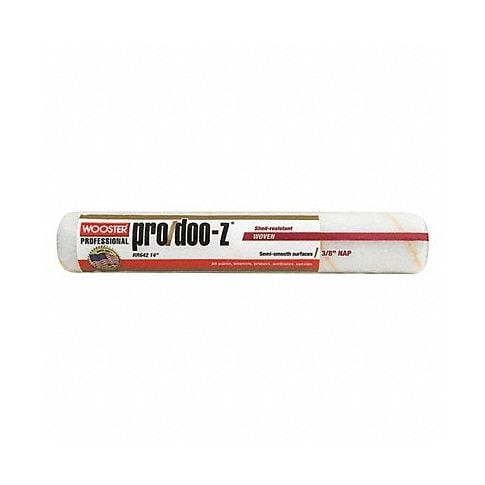 Paint Roller Cover, Standard Core, 3/8 in Nap, Semi-Smooth Surface, White