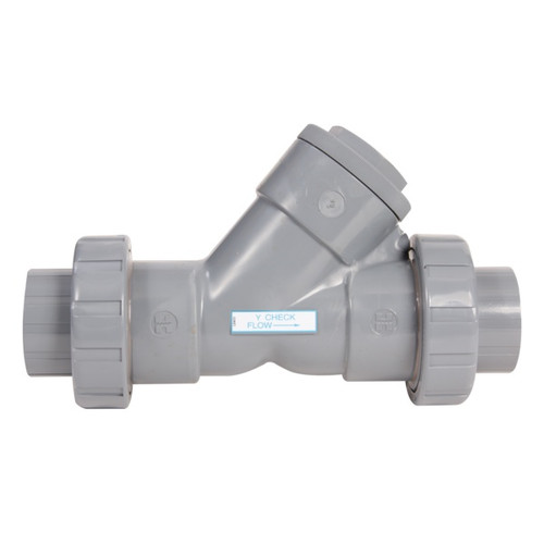 Check Valve, Type Y, Socket End, 150 psi, 70 deg F, Full Port, Polyvinyl Chloride Body, FPM