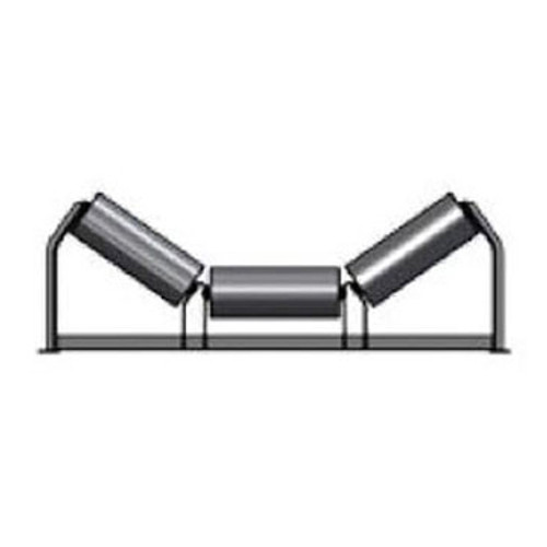 DOUGLAS Conveyor Troughing Idler, 20 Degree, CEMA-C, 5 in Dia Roll, Sealed Bearing, Steel, 13-13/16 to 61-13/16 in DOUGLAS Conveyor Troughing Idler, 20 Degree, CEMA-C, 5 in Dia Roll, Sealed Bearing, Steel, 13-13/16 to 61-13/16 in