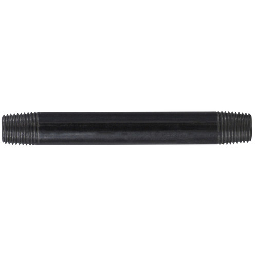 Pipe Nipple, 1/4 in-18, NPT End, SCH 40, 700 psi, -200 to 150 deg F, Seamless,  Welded, Grade B Steel, Black