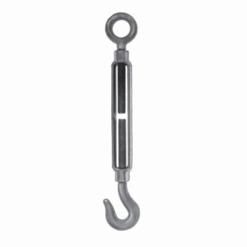 Turnbuckle, Hook and Eye, Hook and Eye End/End, 6 in Take Up, Drop Forged Steel, Hot Galvanized Turnbuckle, Hook and Eye, Hook and Eye End/End, 6 in Take Up, Drop Forged Steel, Hot Galvanized