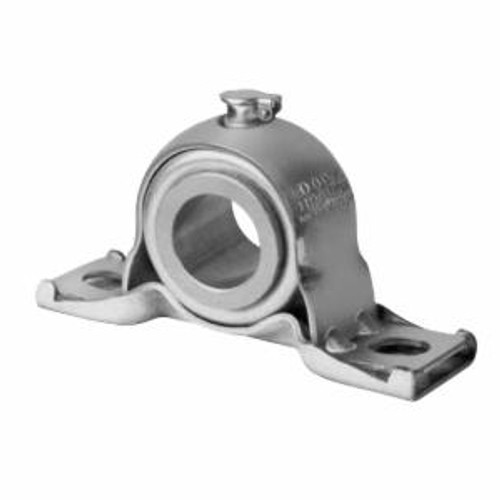DODGE BRONZOIL Pillow Block Bearing Unit, Uncoated, Plain Sleeve, 3 in Lg Bolt Center-to-Center, 4 in Lg, 1-1/8 in Wd