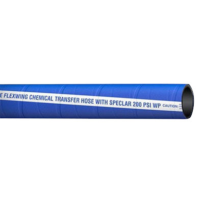 CONTITECH BLUE FLEXWING Chemical Transfer Hose, 200 psi Working, -25 to 150 deg F, Wrapped, Blue, Import