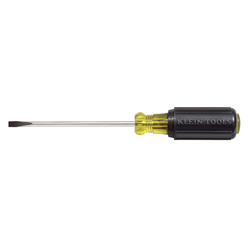 Cabinet Screwdriver, Round Shank, Steel Shank, ASME,  ANSI, No ESD-Safe, Cushion Grip, Rubber Handle, Steel