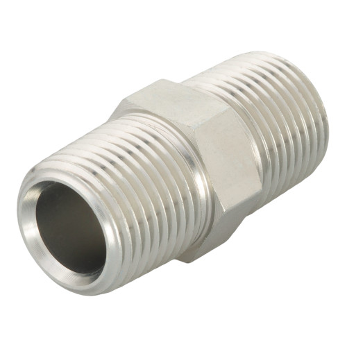 Pipe Nipple, Straight, Male NPT/NPTF End, Steel, Chromium 6 Free Plated, Domestic
