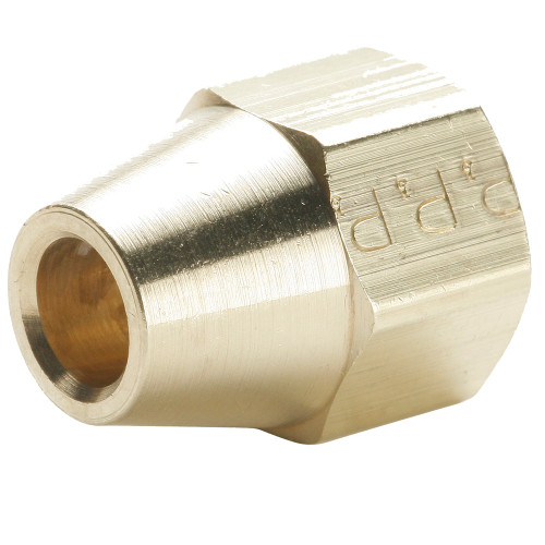 Short Nut, Straight, Short Nut, Flare End, Brass, -65 to 250 deg F, Domestic