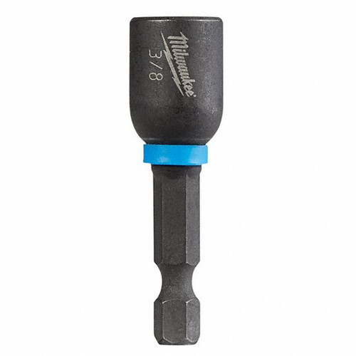 Nutdriver, Magnetic, 1-7/8 in Lg, Imperial, Hex Shank, 1/4 in Shank, 1 Magnetized Tip, Steel, Black, 1/4 to 7/16 in Drive, 49-66-5