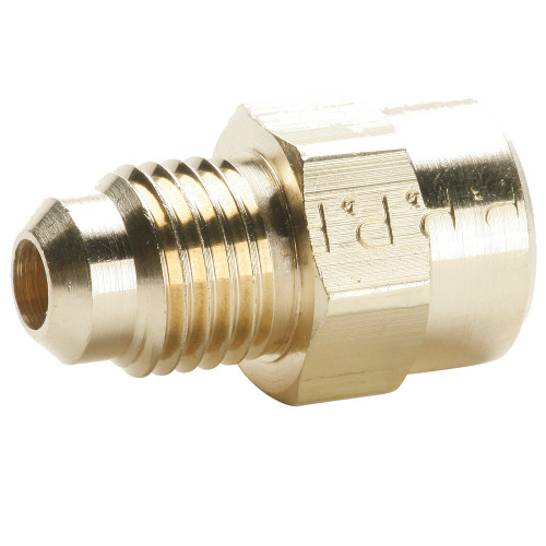 PARKER Connector, Economical, Connector, 45 deg SAE Flare x Straight MNPT End, -65 to 250 deg F, Brass, Forged
