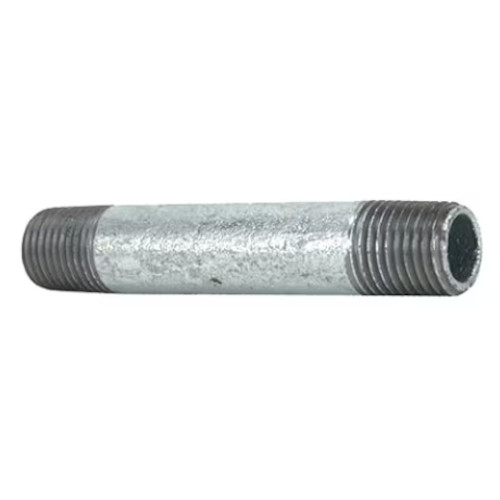 Pipe Nipple, 3/4 in, NPS End, SCH 40, 217 psi, 400 deg F, Hot Dipped,  Welded, Steel, Galvanized
