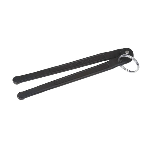 Spanner Wrench, Plain Grip, Black, Adjustable Face, Oxide Coated, 2 to 4 in