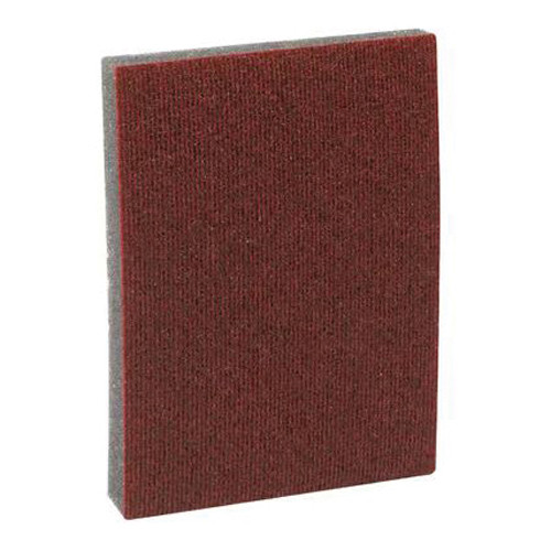 3M Sanding Sponge, 2.88 in Lg, 4 in Wd, 1/2 in Thk Overall, Aluminium Oxide Abrasive, 4 Abrasive Side