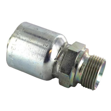 PARKER 43 Series Hydraulic Hose Fitting,Crimp Style, Straight,Male BSP Parallel Pipe x Rigid 60 deg Cone End,4000 psi